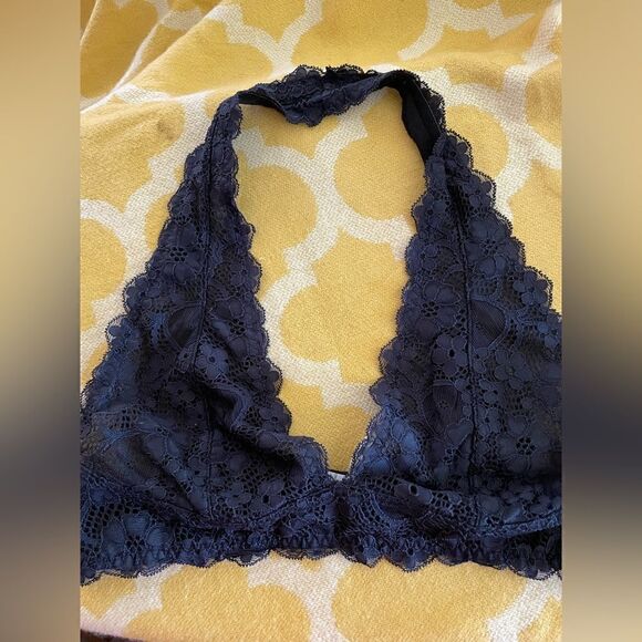 Free People Navy Blue Bralette Size Medium - Picture 1 of 6